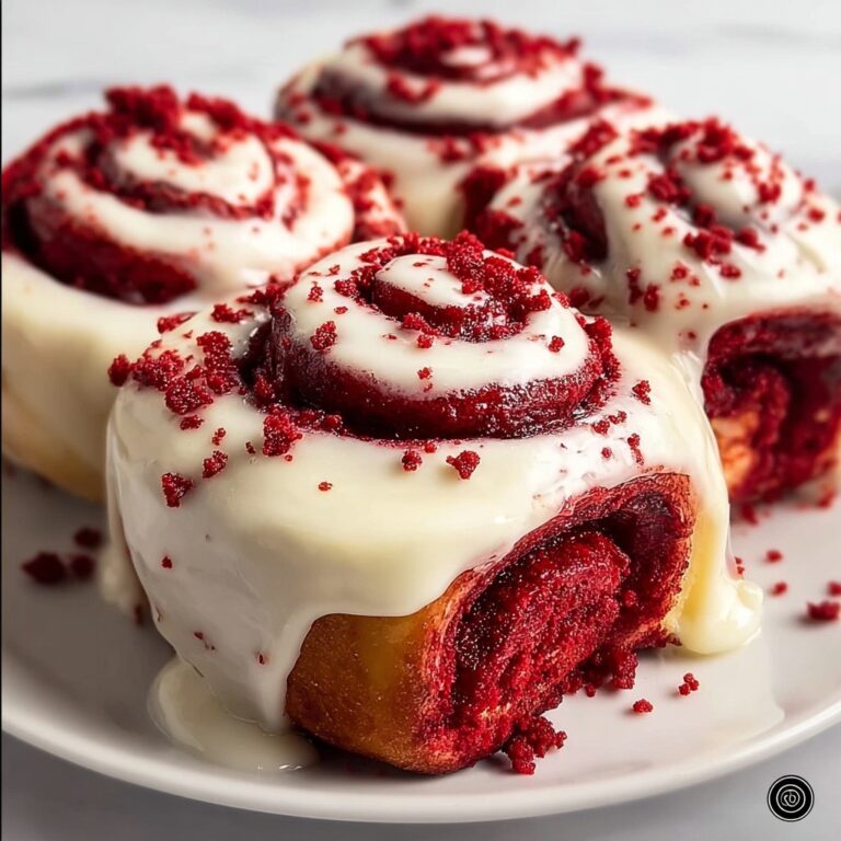 Red Velvet Cinnamon Rolls with Cream Cheese Frosting Recipe