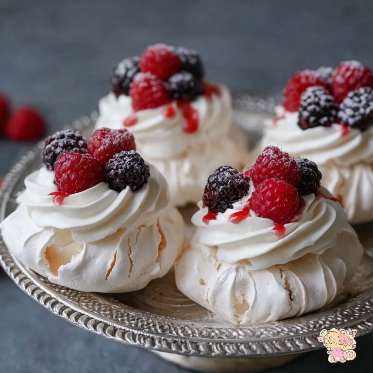 Toasted Coconut Mini Pavlovas with Coconut Custard Recipe