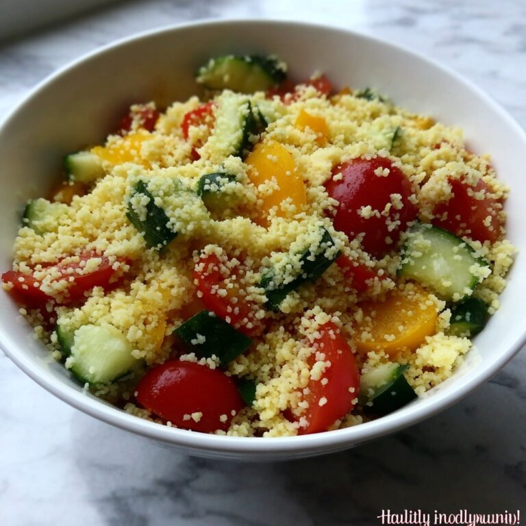 Couscous Salad with Fresh Vegetables and Lemon Dressing Recipe